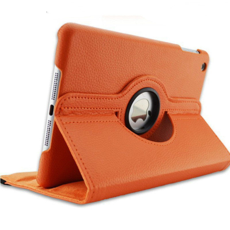 Fall mit Schlaf Wake Up Funcation Abdeckung Für iPad Air 2 Fall Modell A1566 A1567 Tablet Abdeckung 360 Grad PU Leder Shell: for iPad air2 orange