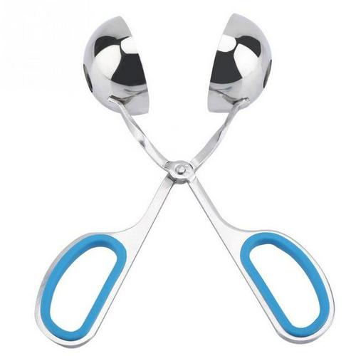 Meatball Maker Stainless Steel Mold Filling DIY Rice Fish Meat Ball Maker Meatballs Spoon Clip Kitchen Tools Meatball Machine: blue / 18 x 7 x3.5cm