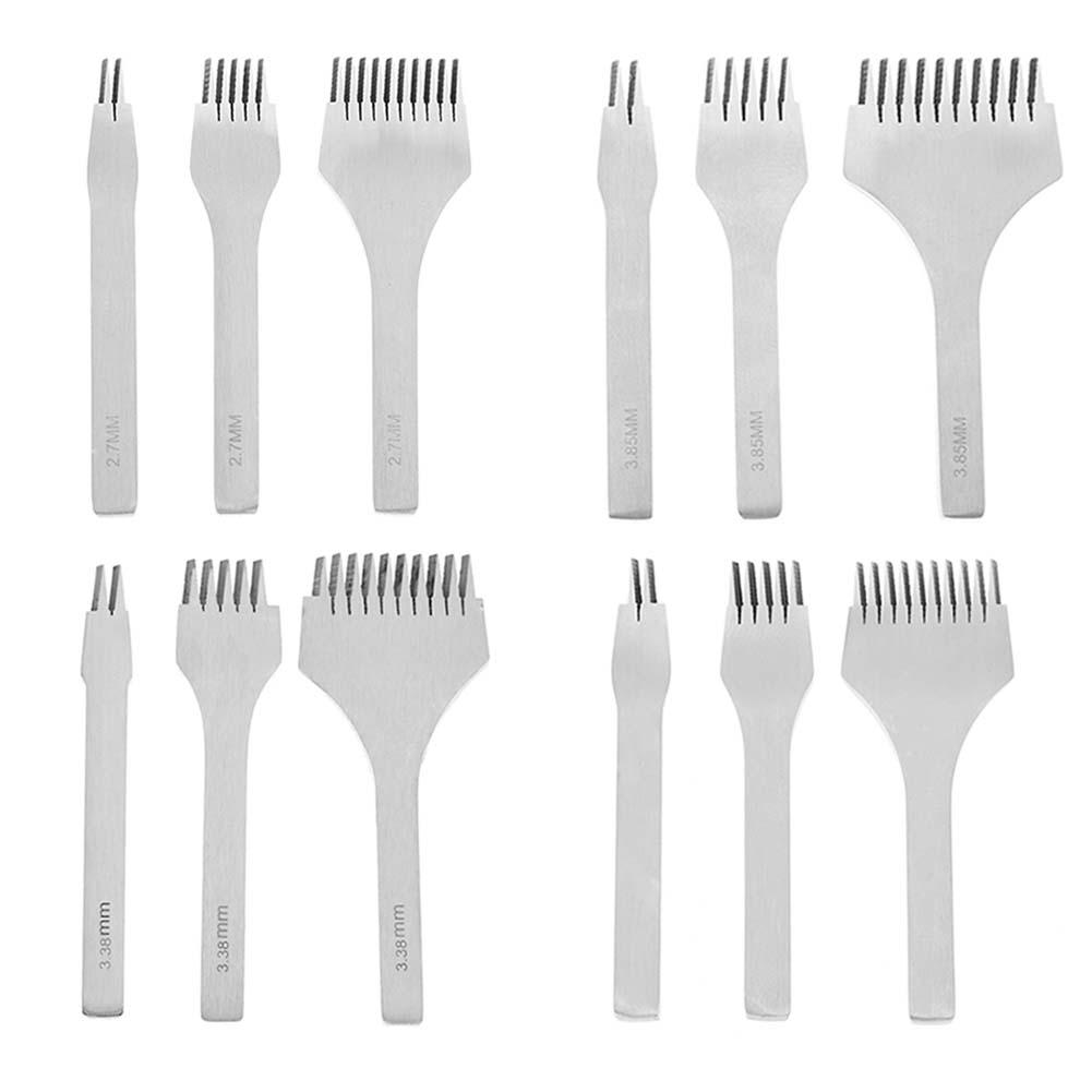 Punzón de cuero francés de corte plano oblicuo, herramientas de arte para tallado, afilado, de cuero, bricolaje, Europa, 3 uds.