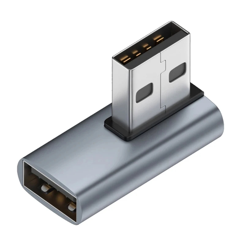 USB 3.0 Uitbreiding Adapter 90 Graden Haakse OTG Adapter Opwaartse Elleboog 10 Gbps Hoge Snelheid USB Adapter Connector voor PC Macbook: Black