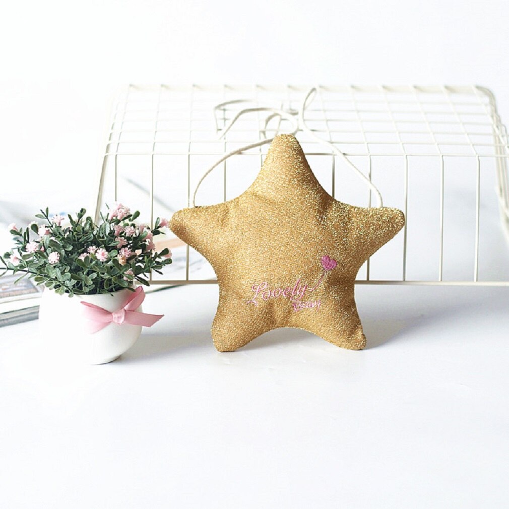 Barn flicka paljetter stjärnformad crossbody messenger axelväska påse myntväska plånbok härlig: A