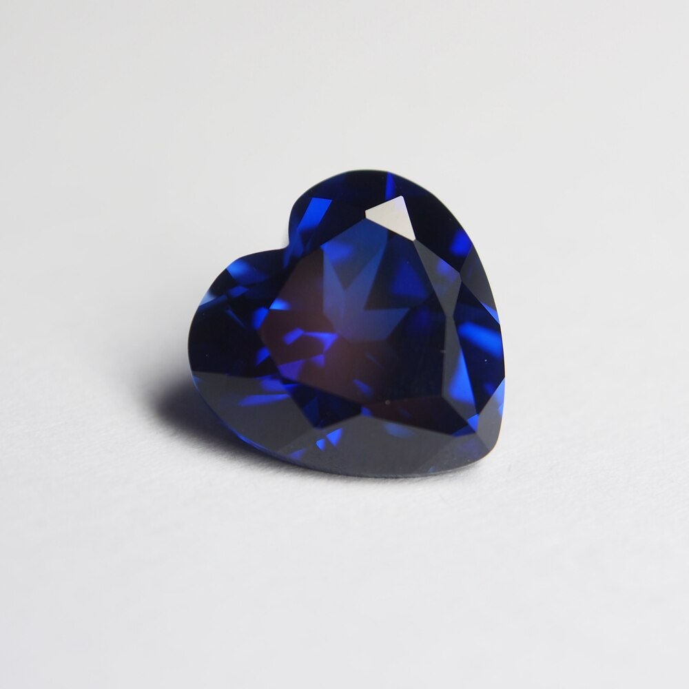 7*7mm 5 stuk/zak Hart Cut 5A Royal Blue sapphire blauw korund kleur