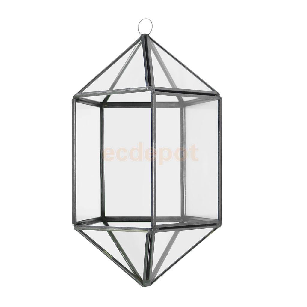 Rosa vaso de vidro geométrico irregular, recipiente de terrário para plantar suculentas, vaso de mesa, decoração de casamento para casa, escritório diy
