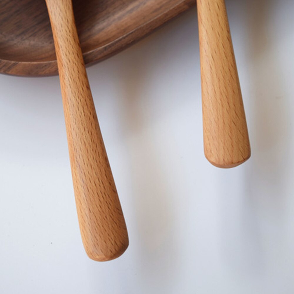 Wooden Rice Spoon Round Natural Wood Cooking Spoon Kitchen Accessories Dining Utensil