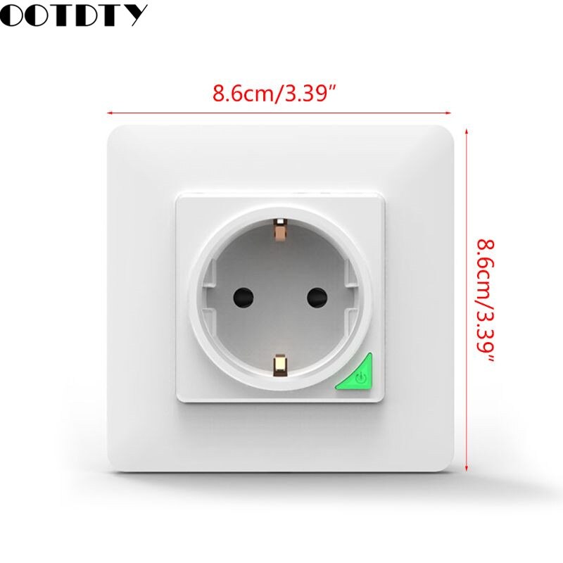 Smart WiFi Wall Socket Intelligent Remote Control EU 16A Wall Outlet Hands-free Voice Control Scheduled Timing Setting