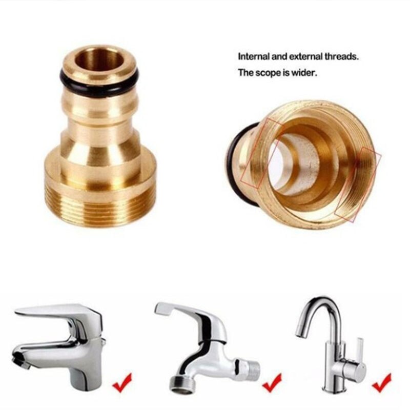 2022 Connector Wash All-copper Threaded Basin Pipe Accessories Washing Machine Water Conversion Interface