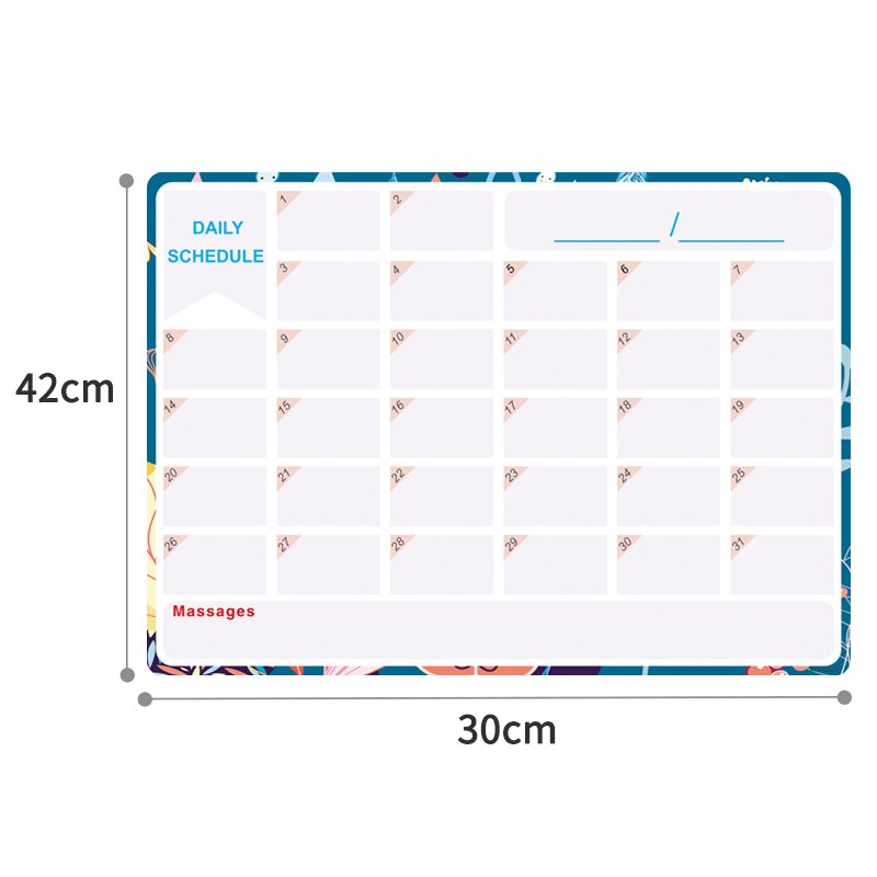 Magnetic Monthly Daily Schedule Calendar Reusable Erasable Fridge Magnets Whiteboard Sticker Message Board Home Office School