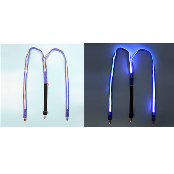 Leuchtende LED-Hosenträger für Herren, Fliege, Unisex, elastisch, verstellbar, Hosenträger, beleuchtete LED für Musik, Festival, Kostümparty: green