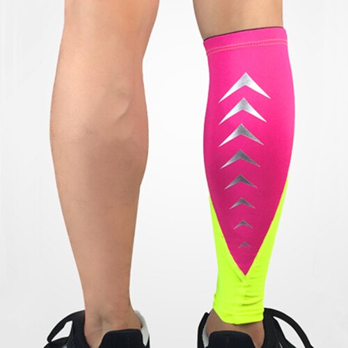 1 paar Compressie Outdoor Running Scheenbeschermers Ademend Basketbal Kalf Mouwen Fietsen Voetbal Sokken Sport Veiligheid Protector: C2 / XL