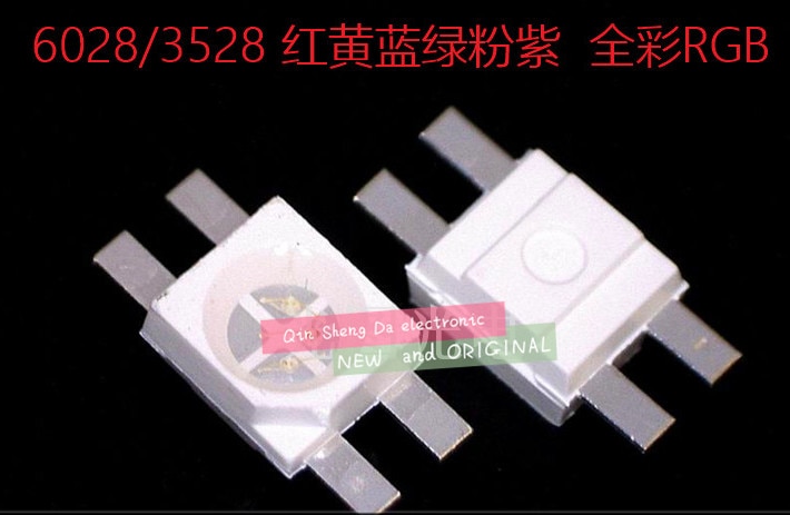 BEST FOR SMD 3528/6028 RGB LED Common Anode SMT Chip Tricolor (Red Green Blue) 1210 Shine down Light Emitting Diode Lamp