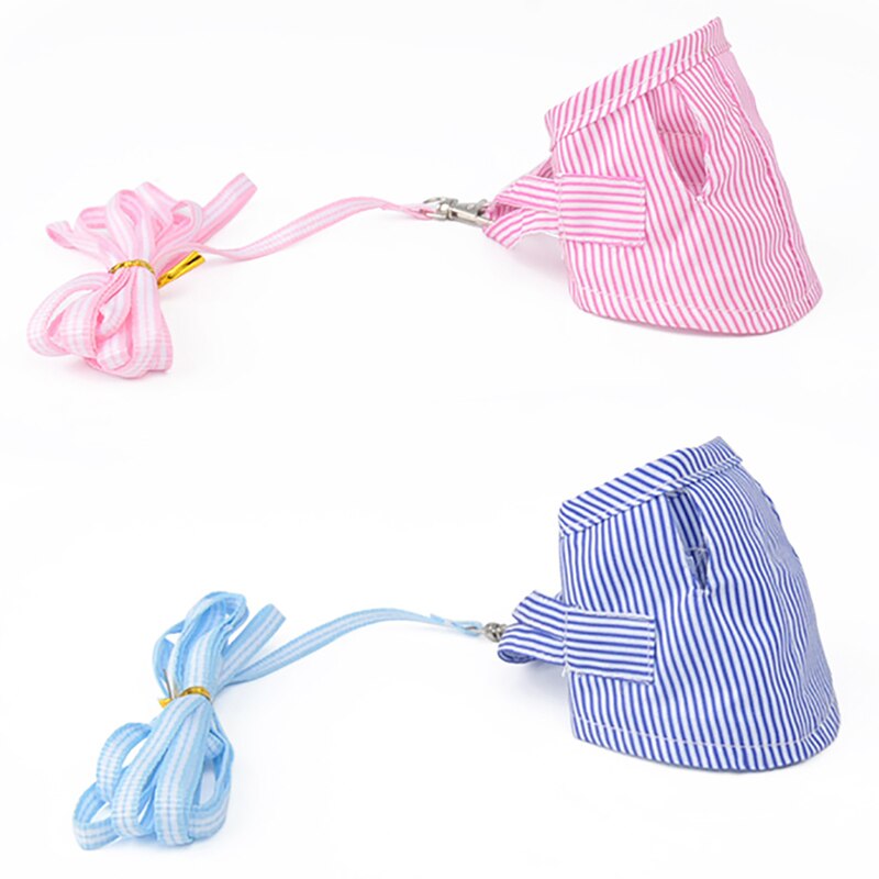 Arnés pequeño para mascotas, conjunto de chaleco y correa para Hurón, conejillo de indias, hámster, cachorro, arnés de correa pectoral con lazo, suministros para mascotas
