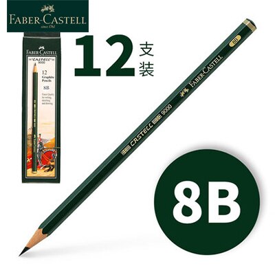 Faber-Castell 9000 Bleistifte 12/16 Stck einstellen Schule Bleistift Graphit Bleistift für Zeichnung Und Skizzieren Stift einstellen: 12Stck-8B