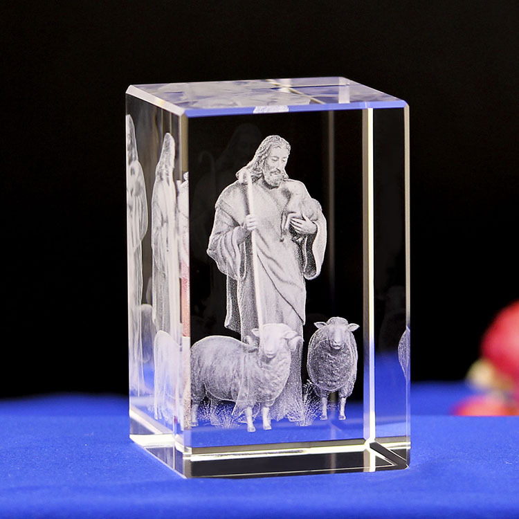 Imagen 3d de Jesús pastor iglesia cristiana católica estatuas de Jesucristo