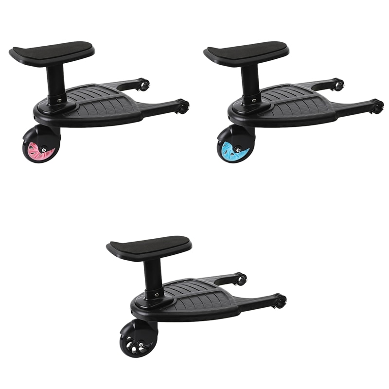Baby Stroller Wheeled Buggy Board Kids Buggy Wheel Board Stroller Step Stand Ride On Boards Plate Detachable Seat