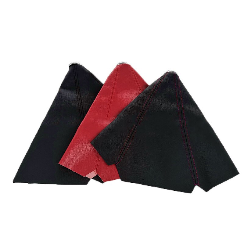 Polaina Universal de cuero PU para cambio de marchas de coche, perilla de palanca de cambios Manual de fibra de carbono, cubierta de arranque