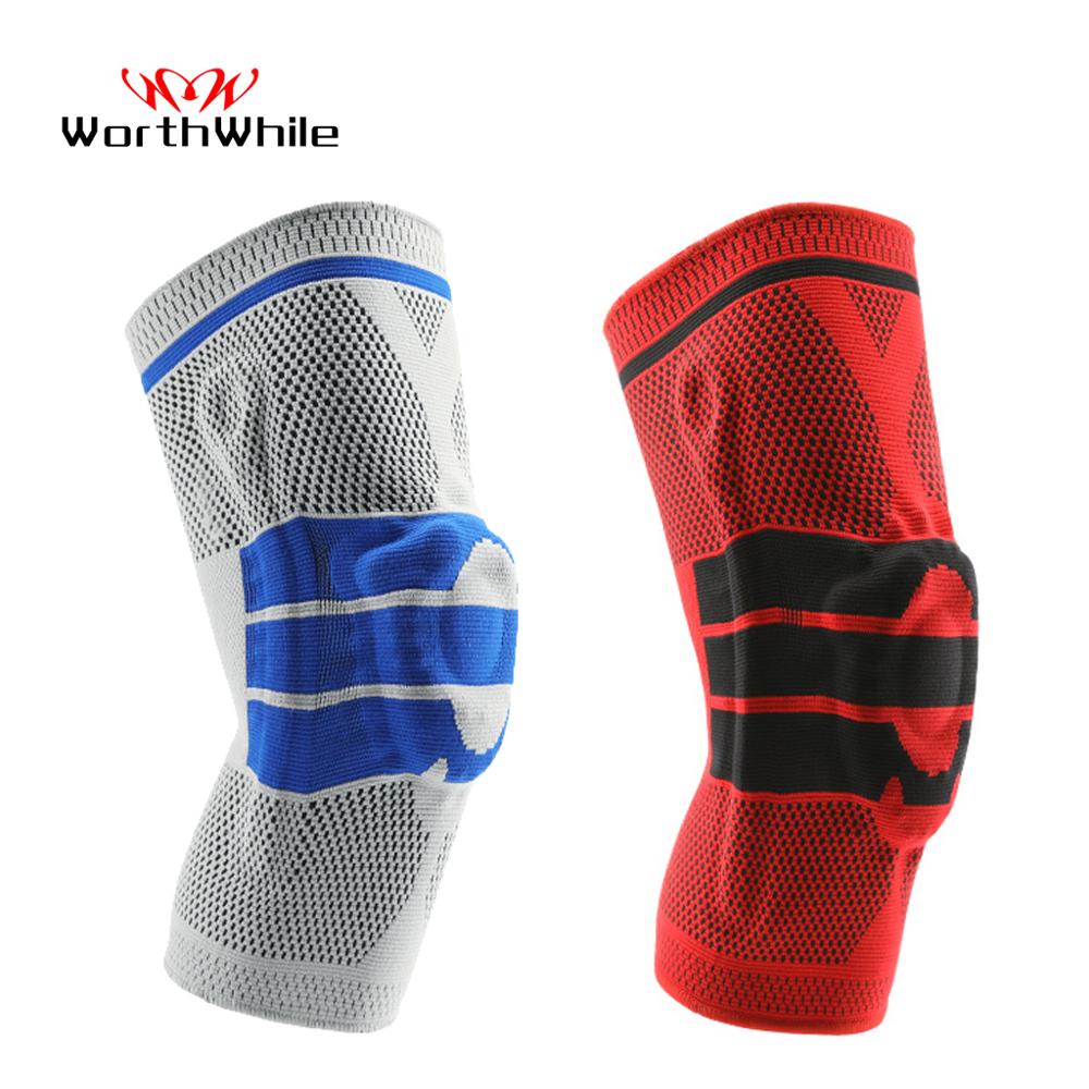 Worthwhile joelheira acolchoada, silicone, joelheira elástica, equipamento fitness, protetor de vôlei e basquete