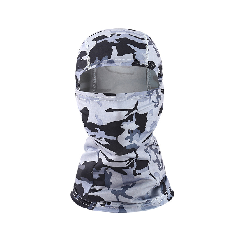 Pasamontañas de camuflaje máscara facial completa esquí bicicleta ciclismo caza cubierta para la cabeza bufanda Blaclava gorra Bandanas hombres: Naranja