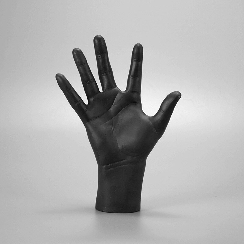 Soft PVC Men Right Mannequin Hand Display For Gloves Jewelry &amp; Watch: Black