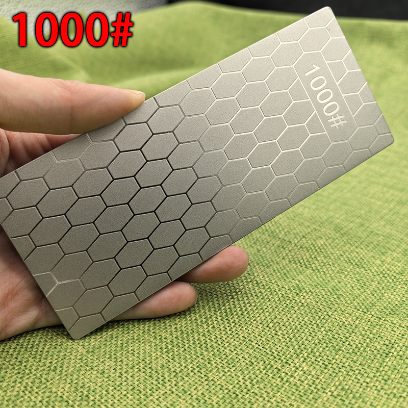 Piedra de afilar de diamante en forma de panal para cocina, esmeril de un solo lado, tipo panal, herramientas de afilado de tijera Manual para el hogar, 1 ud.: Multicolor