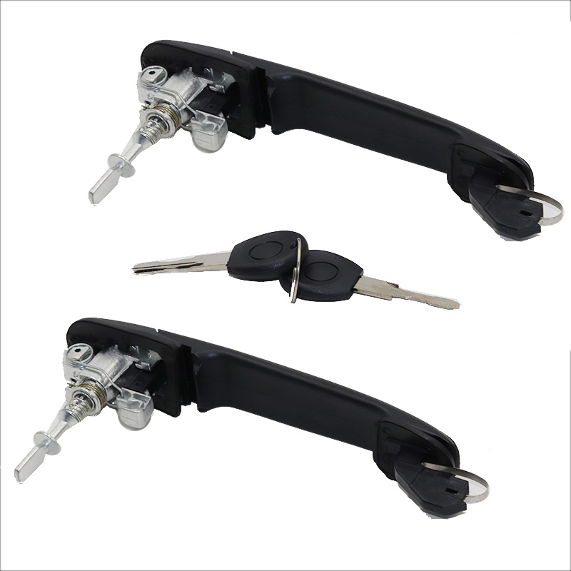 Maçaneta de porta dianteira e esquerda com tambor de fechadura, fecho para vw polo 6n 6n1 6n2 seat alhambra galaxy 6n0837207c: 2pcs