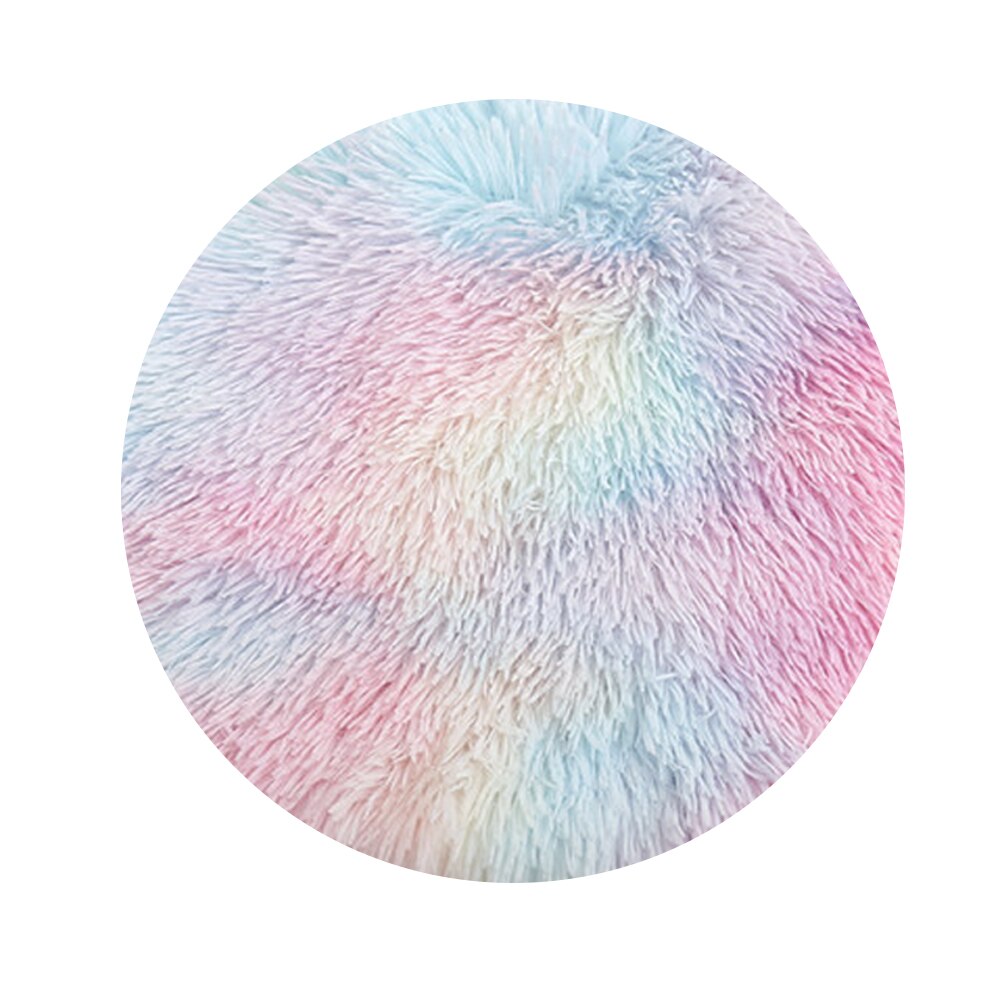 Fluffy fleece hund katteseng rund pet donut dyb sovepude til lille stor hund blød vinter varme plys puder komfort: 7 / 40