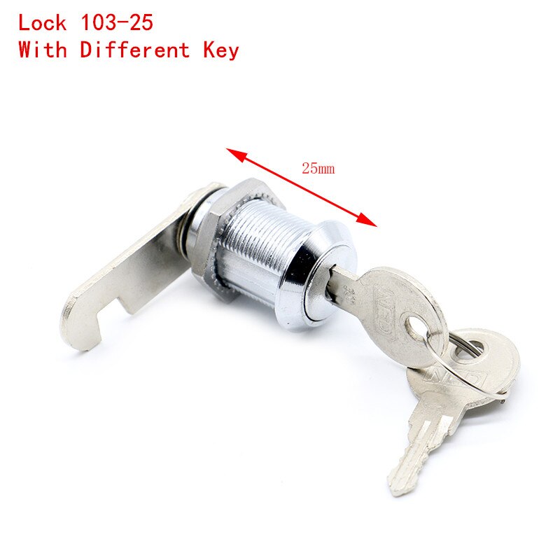 Cabinet Drawer Cam Cylinder Lock Door Cabinet Mailbox Padlock Drawer Cabinet Box Lock with Iron Key for Furniture Hardware: A 25mm Different Key