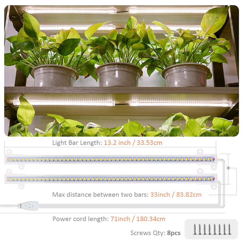 LED Wachsen Licht Streifen 20W Gesamte Spektrum Timer 3200K Phyto Lampe Weiß Licht Für drinnen Pflanzen Regal Orchideen anbau Phytolamp