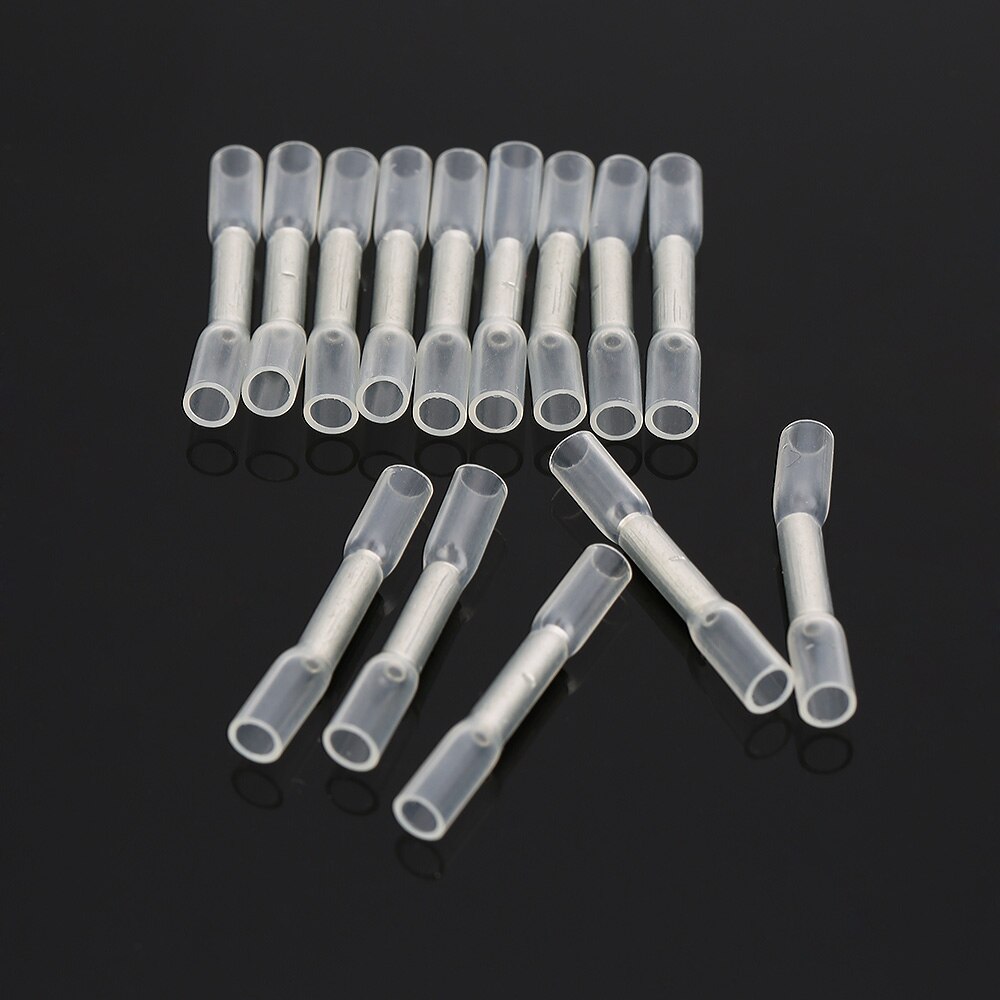 100PCS 26 - 24 AWG Insulated Heat Shrink Butting Connector Waterproof Sleeving Wire Electrical Crimp Terminal Connect Tube