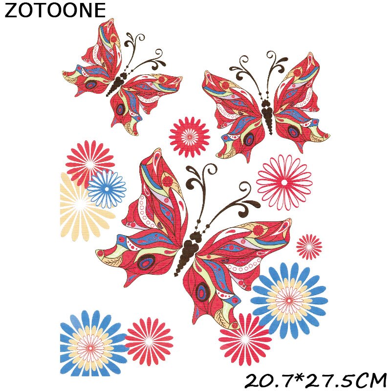 Vlinder Dier Patch Bloem Ijzer Op Patches Voor Kleding Sticker Voor Kleding T-shirt Heat Transfers Toepassingen Diy Applicaties: BZT0009