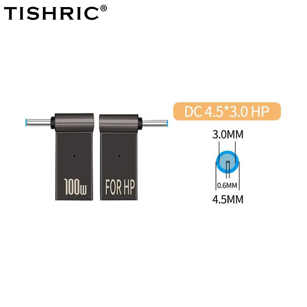 PD 100W Ładowarka do laptopa Adapter 5A 20V Złącze żeńskie Typ-C do DC Męskie Wtyczka Konwerter Do Lenovo/HP/DELL: czarny