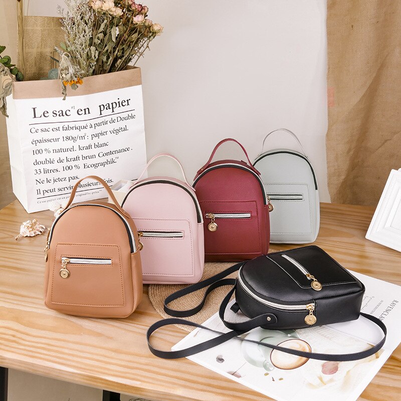 Enfants Mini sac à dos sac à bandoulière en cuir synthétique polyuréthane pour femmes pour adolescentes enfants multi-fonction petit sac à dos dames sac d'école sac à main