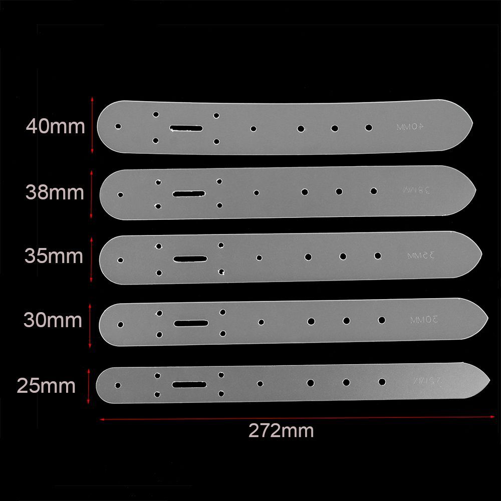 1/5PCS Clear Plastic Leather Crafts Punching Mould Stencil Hole Templates Belt Handcraft Punch Belt Buckle Positioning Tools