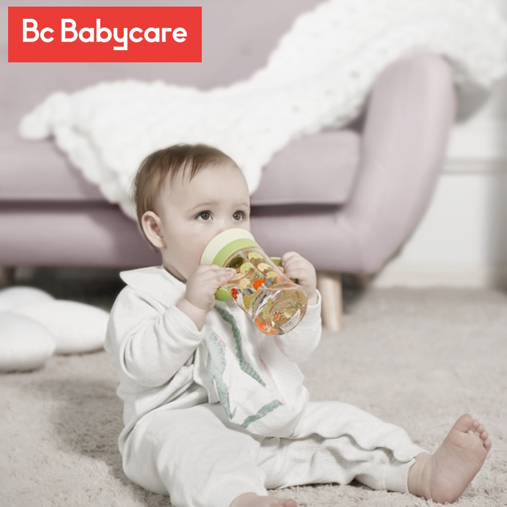 Bc babycare 260ml babykopper kan drejes magisk kop børn lækagesikker 360 ° drikkevand flaske ergonomisk håndtag kop bpa fri