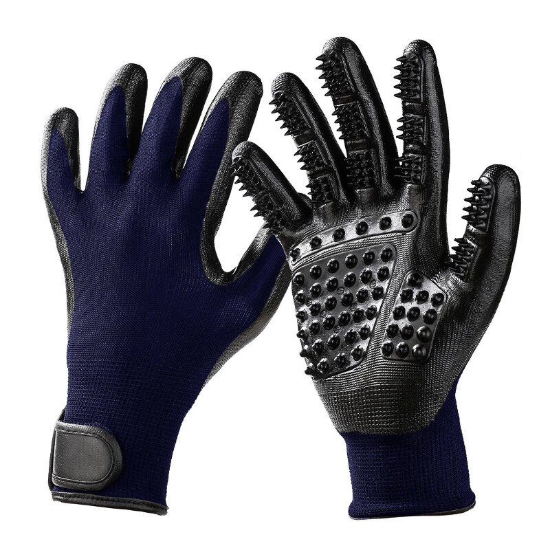 2 Guantes De Aseo Para Mascotas - Doble Cara, Electroestático, Para Quitar Pelo De Gatos Y Perros