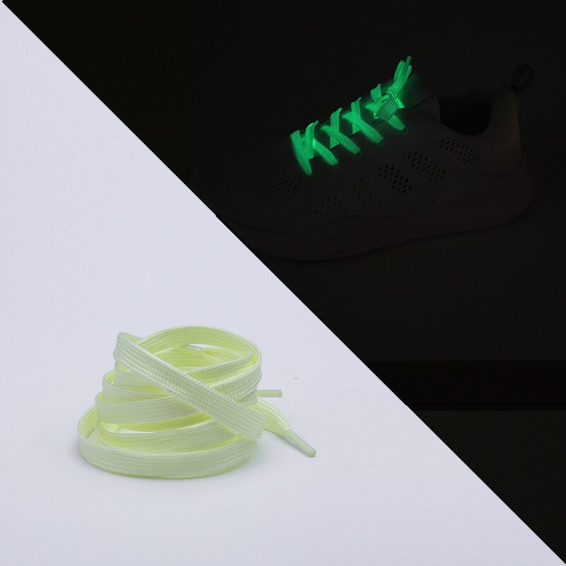 1pair Luminous Shoelaces Fluorescent Shoelace sneakers Shoelace Glow in Dark Night Glowing Shoe Laces Shoestring: Yellow / 80cm