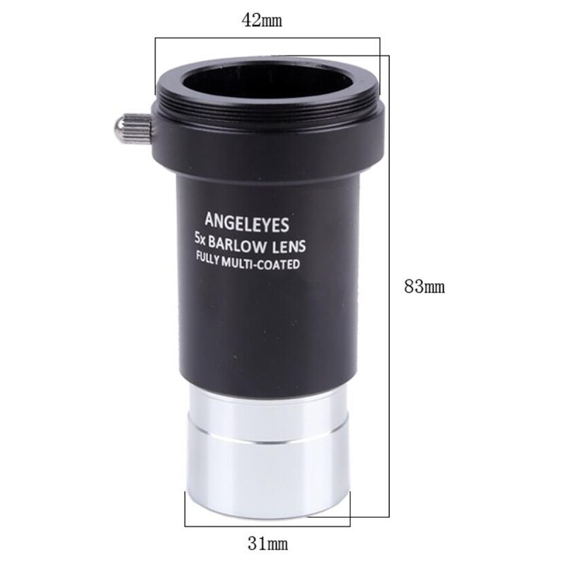 Angeleyes 5X Barlow Lens Barlow 1.25 Inches 31.7Mm Astronomical Telescope Monocular Lens Eyepiece M42 Thread