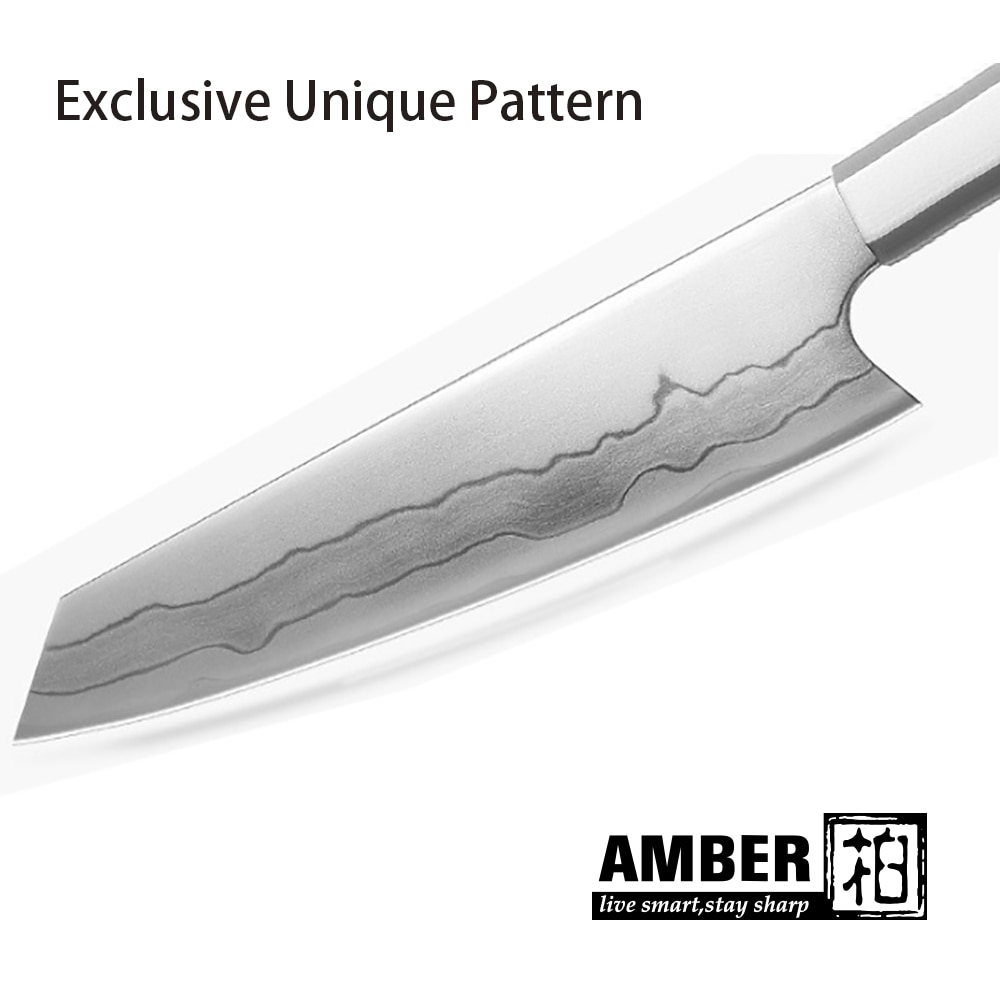Gult kniv- amerikansk 440c 7 lager damaskus stål kiritsuke knivblad