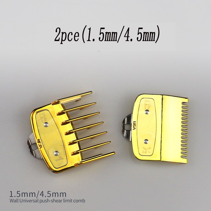 Guía de corte , peine de límite de corte de pelo con Clip de Metal, accesorios de corte de peluquero, cortadora aleatoria 1,5/4,5, 2 uds.