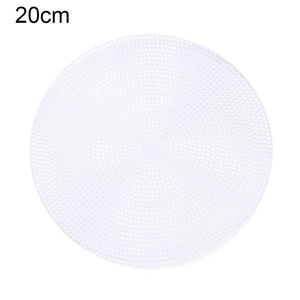 Round Grid Board for Weaving Bag Plastic Knitting Helper Knit Sheet Easy Knitting Accessories DIY Hand Bag White Net Cover: 20cm