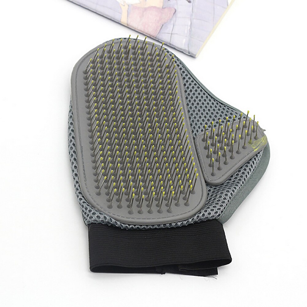 Pet Grooming Glove Hair Removal Mitts Gentle Brush Comb Pin Brush Cat Dog Long Short Fur Hair For Relax Muscles Pet Bath Brush