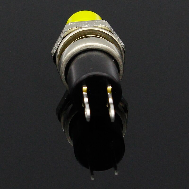 10pcs NO Normally Open Mini Momentary Spring Return Push Button Switches Yellow