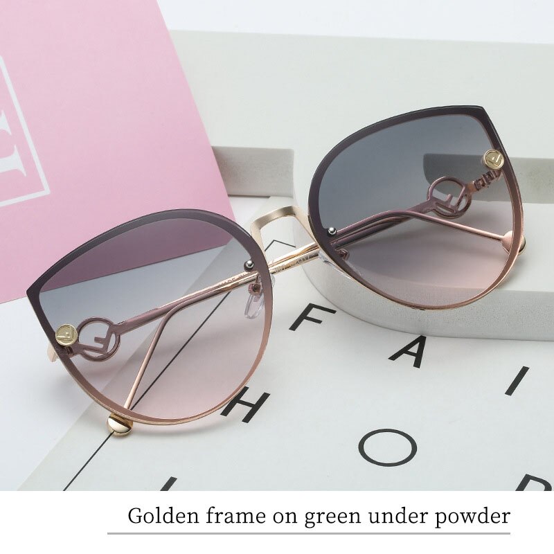 Eye Zonnebril Driver Bril Mode Grote Doos Vrouwen Zonnebril Vrouwen Oceaan Bril Zonnebril Sexy Vrouwen Mode Auto Accessoire: Black