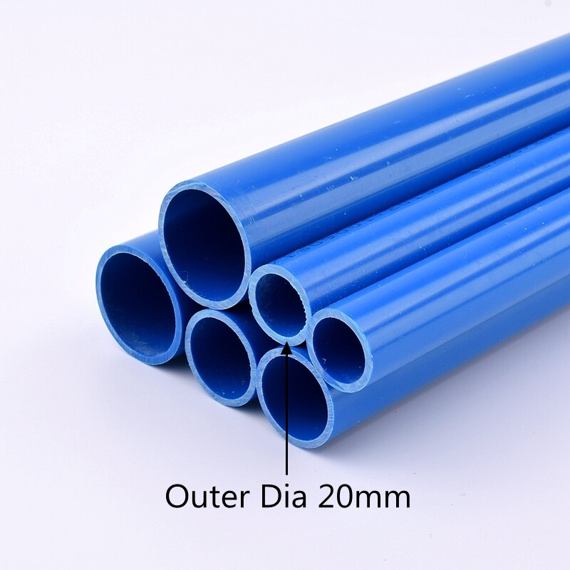 Out diamter 20-63mm Blue PVC Pipe Length 50cm Agriculture Garden Irrigation Aquarium Fish Tank Water Tube Plumbing Pipe Fitting: Outside Dia 20mm