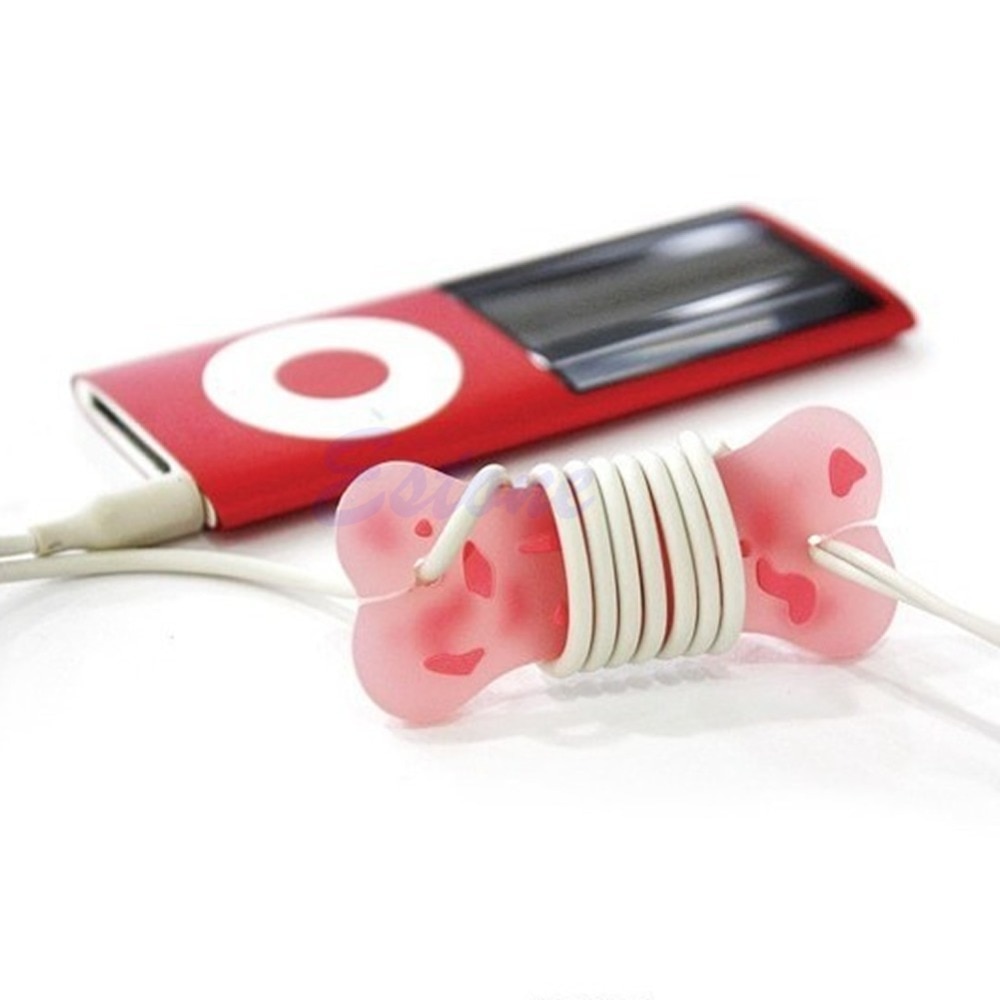 1 Pc Leuke Cartoon Hond Bot Cord Kabel Wrap Beheren Hoofdtelefoon Oortelefoon Winder Kabel Organizer Protector Holder