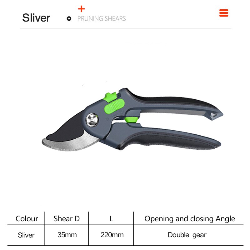 OMY Gardening Pruning Shears Which Can Cut Branches of 35mm Diameter Fruit Trees Flowers Branches and Scissors Hand Tools: Sliver