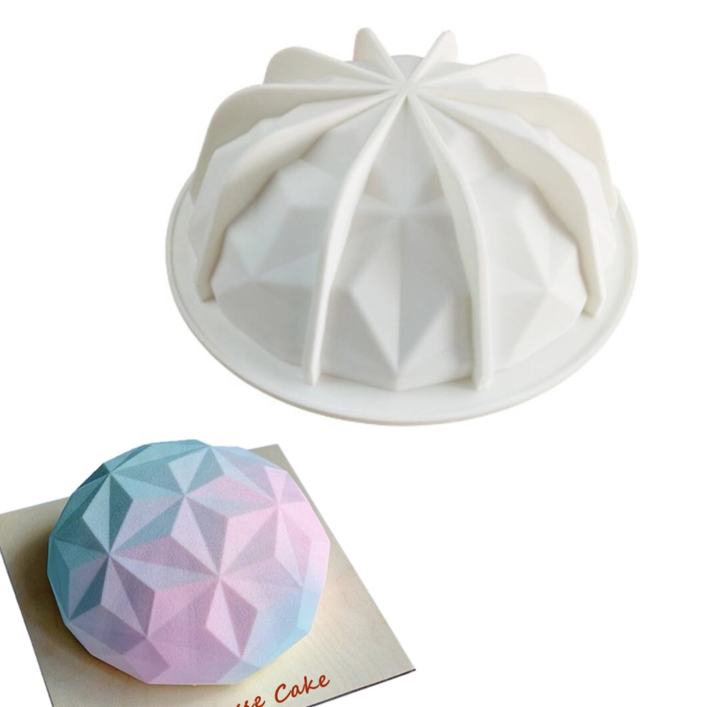 3D Siliconen Cakevorm Diamant Mousse Dessert Siliconen Mousse Cake Moulds Chiffon Taarten Mallen Voor Bakken Bakvormen Voor Bruiloft