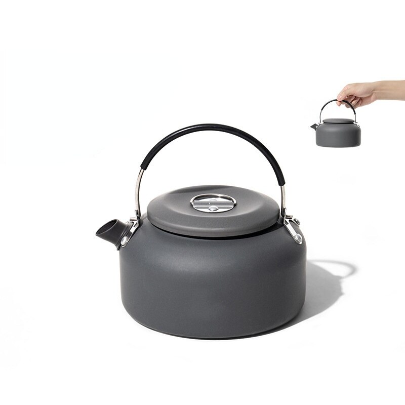 0.8L/1.4L Outdoor Lightweight Aluminum Camping Teapot Kettle Coffee Pot Outdoor Kettle for Camping Hiking Backpacking