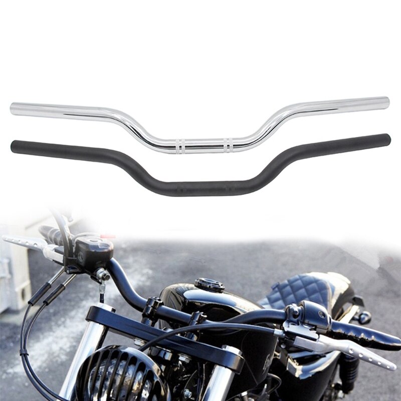 Manillar Universal bicicleta deportiva doble motocicleta: Silver