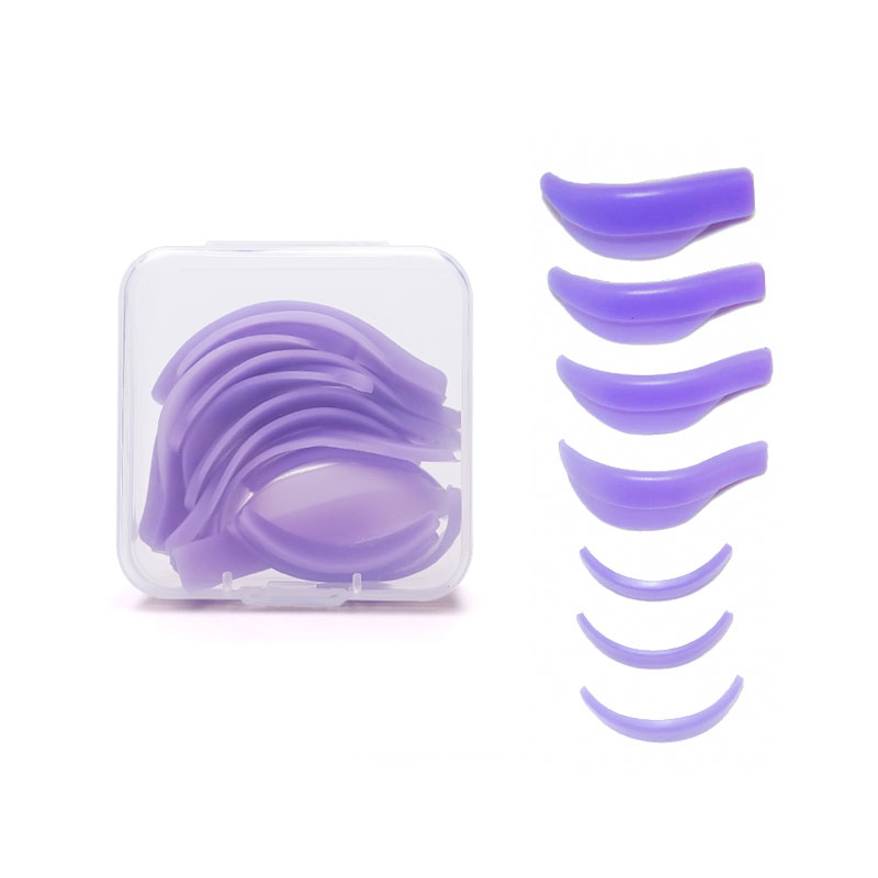 4/5/7 pares de almohadillas para permanente de pestañas de silicona, varillas de levantamiento de pestañas, escudo de reciclaje, rizador de pestañas 3D, accesorios, aplicador, herramientas de maquillaje: Rojo
