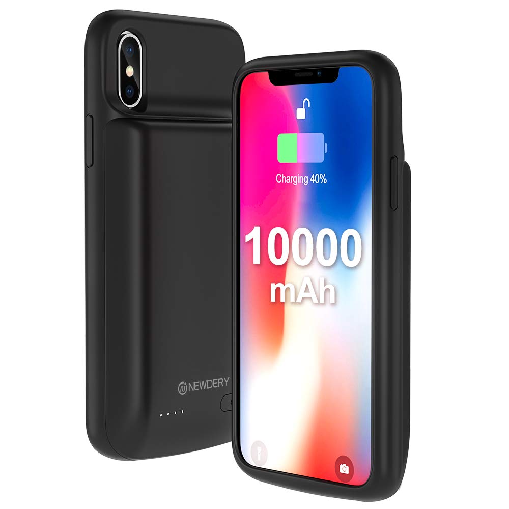 NEWDERY Batterie fallen für iPhone X XS, 10000mAh Ladung fallen Für iPhone X XS Tragbare Sicherung Energie Bank 5,8 zoll